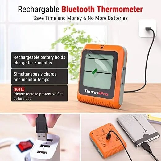 Skaitmeninis bevielis "Bluetooth" maisto termometras ThermoPro TP-920 kaina ir informacija | Grilio, šašlykinių priedai ir aksesuarai  | pigu.lt