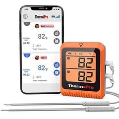 Цифровой беспроводной Bluetooth пищевой термометр ThermoPro TP-920 цена и информация | Аксессуары для гриля и барбекю | pigu.lt