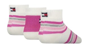 Носки для девочек Tommy Hilfiger, белые, розовые цена и информация | Колготки, носочки для новорожденных | pigu.lt