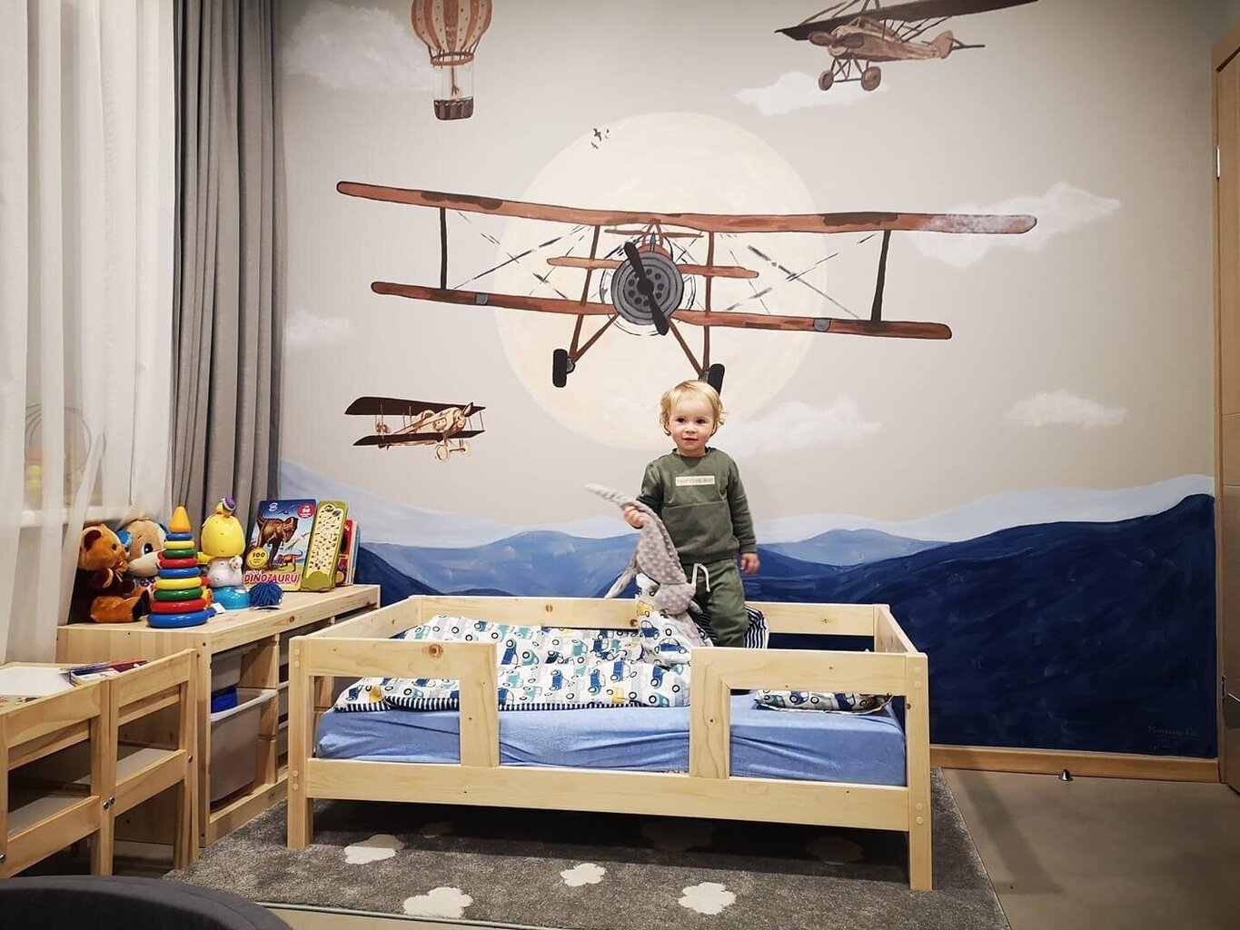 Vaikiška lova SofiHouse R36, 160x80 cm, nedažyta kaina ir informacija | Vaikiškos lovos | pigu.lt