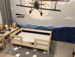 Vaikiška lova SofiHouse R36, 180x80 cm, nedažyta kaina ir informacija | Vaikiškos lovos | pigu.lt
