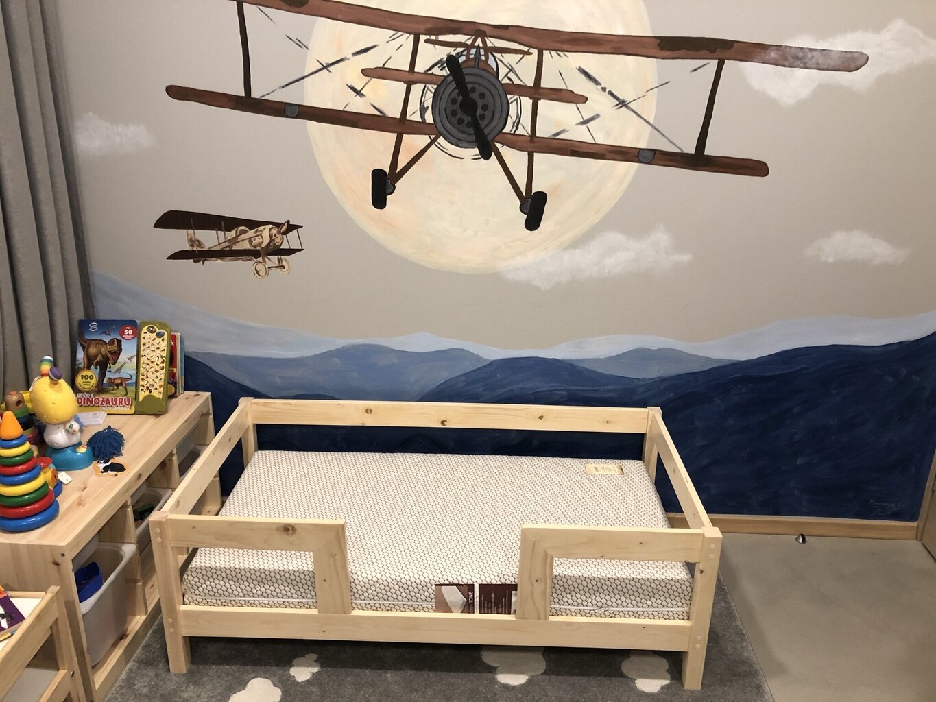 Vaikiška lova SofiHouse R36, 180x90 cm, nedažyta kaina ir informacija | Vaikiškos lovos | pigu.lt