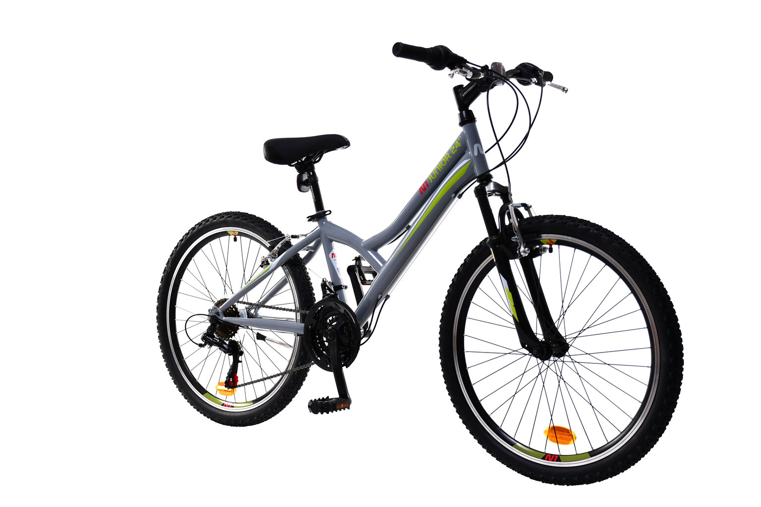 Vaikų dviratis N1 Junior 1.0 24", pilkas цена и информация | Dviračiai | pigu.lt