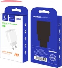 ДОРОЖНОЕ ЗАРЯДНОЕ УСТРОЙСТВО DENMEN DC06 SINGLE 3.6A 20W WHITE 3600mAh TYPE-C ПОДАЧА ПИТАНИЯ цена и информация | Зарядные устройства для телефонов | pigu.lt