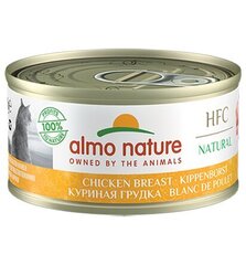 Almo Nature HFC Natural, katėms, vištienos krūtinėlė, 70 g kaina ir informacija | Konservai katėms | pigu.lt