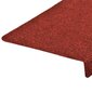 Laiptų kilimėliai, 5 vnt., tamsiai raudoni цена и информация | Kilimai | pigu.lt