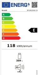 Brandt BFL8620NW kaina ir informacija | Šaldytuvai | pigu.lt