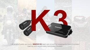 Innovv K3 vaizdo registratorius motociklui (2 kameros) kaina ir informacija | Vaizdo registratoriai | pigu.lt