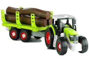 Traktorius su medine priekaba 43 cm kaina ir informacija | Žaislai berniukams | pigu.lt