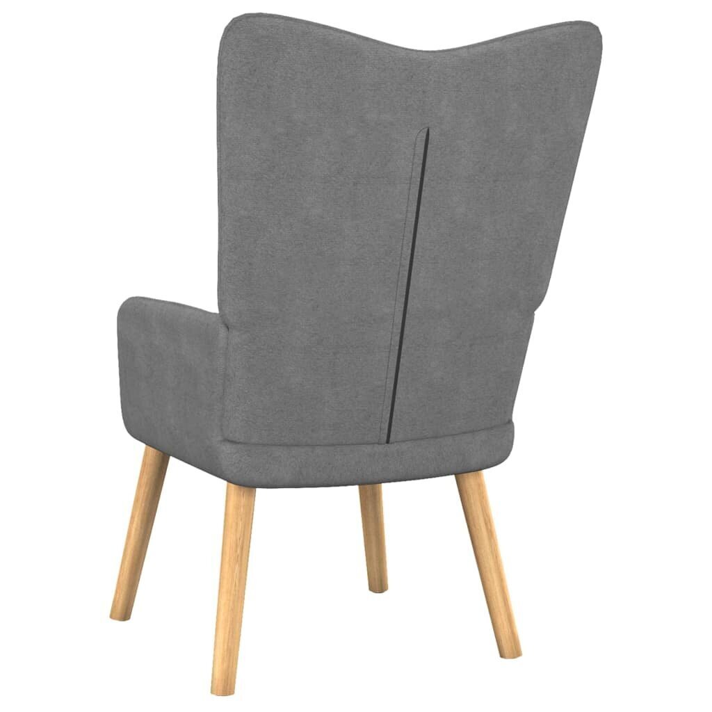 Poilsio kėdė, tamsiai pilkos spalvos, 62x68,5x96cm, audinys kaina ir informacija | Svetainės foteliai | pigu.lt