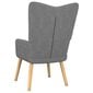 Poilsio kėdė, tamsiai pilkos spalvos, 62x68,5x96cm, audinys kaina ir informacija | Svetainės foteliai | pigu.lt