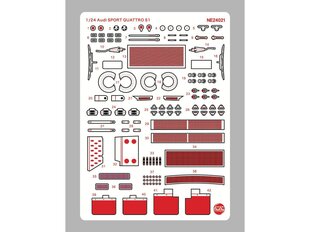 Набор дополнений к модели NuNu - Audi Sport Quattro S1 1986 US Olympus Rally, 1/24, E24021 цена и информация | Конструкторы и кубики | pigu.lt