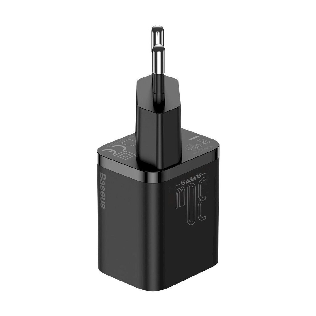 Įkroviklis Baseus Super Si Quick Charger 1C 30W, juodas цена и информация | Krovikliai telefonams | pigu.lt