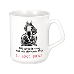 Elegantiško stiliaus puodelis Dirba kaip arklys, 300 ml цена и информация | Другие оригинальные подарки | pigu.lt