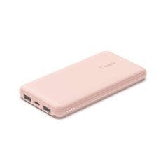 Belkin PowerBank 10 000 mAh USB A & C 15 W rožinis auksas kaina ir informacija | Atsarginiai maitinimo šaltiniai (power bank) | pigu.lt