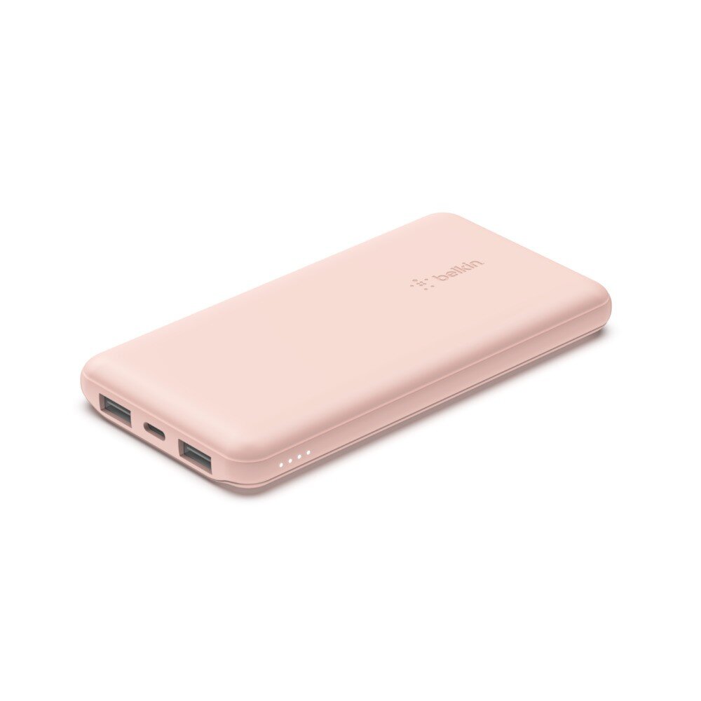 Belkin PowerBank 10 000 mAh USB A & C 15 W rožinis auksas цена и информация | Atsarginiai maitinimo šaltiniai (power bank) | pigu.lt