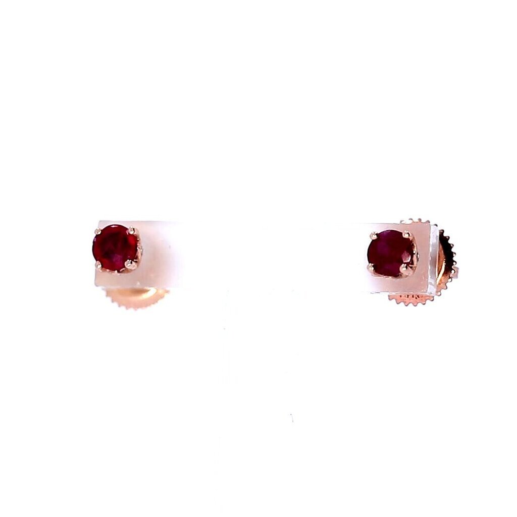 Auksiniai auskarai su rubinais moterims kaina ir informacija | Auskarai | pigu.lt