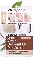 Дневной крем для лица Dr. Organic Coconut Oil, 50 мл цена и информация | Кремы для лица | pigu.lt