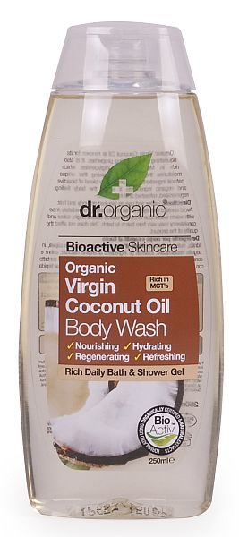 Natūrali dušo želė Dr. Organic Coconut Oil, 250 ml