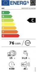 AEG FSE74707P цена и информация | Посудомоечные машины | pigu.lt