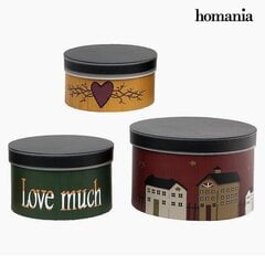 Dekoratyvinė spintelė Homania 2687 (3 pcs) Apskritas kaina ir informacija | Daiktadėžės | pigu.lt