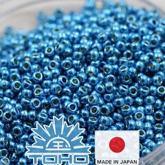 Бисер TOHO® Seed Beads Permafinish - Galvanized Aqua Sky TR-11-PF582 11/0 (2,2 мм) 10 г. цена и информация | Принадлежности для изготовления украшений, бисероплетения | pigu.lt