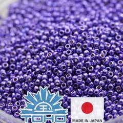 TOHO® Biseris Permafinish - Galvanized Violet TR-11-PF581 11/0 (2,2 mm) 10 g. kaina ir informacija | Papuošalų gamybai, vėrimui | pigu.lt
