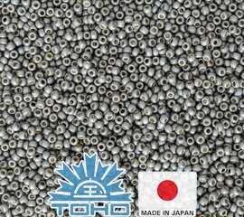 Бисер TOHO® Seed Beads PermaFinish - матовый оцинкованный синий сланец TR-11-PF565F 11/0 (2,2 мм) 10 г. цена и информация | Принадлежности для изготовления украшений, бисероплетения | pigu.lt