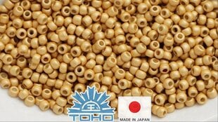 Бисер TOHO® Seed Beads PermaFinish - матовый оцинкованный Starlight TR-11-PF557F 11/0 (2,2 мм) 10 г. цена и информация | Принадлежности для изготовления украшений, бисероплетения | pigu.lt