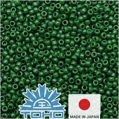 Бисер TOHO® Seed Beads непрозрачный сосново-зеленый 11/0 (2,2 мм) 10 г. цена и информация | Принадлежности для изготовления украшений, бисероплетения | pigu.lt