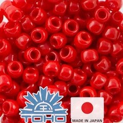 Бисер TOHO® Seed Beads Opaque Cherry TR-11-45A 11/0 (2,2 мм) 10 г. цена и информация | Принадлежности для изготовления украшений, бисероплетения | pigu.lt