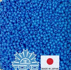 TOHO® Biseris Opaque-Frosted Cornflower TR-11-43DF 11/0 (2,2 mm) 10 g. kaina ir informacija | Papuošalų gamybai, vėrimui | pigu.lt