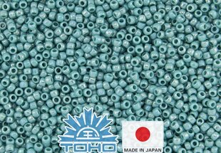TOHO® Biseris Opaque-Rainbow Turquoise TR-11-413 11/0 (2,2 mm) 10 g. kaina ir informacija | Papuošalų gamybai, vėrimui | pigu.lt