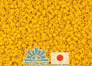 Бисер TOHO® Seed Beads Opaque-Frosted Sunshine 11/0 (2,2 мм) 10 г. цена и информация | Принадлежности для изготовления украшений, бисероплетения | pigu.lt