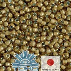 Бисер TOHO® Seed Beads Inside-Color Topaz / Lt Gray-Lined 11/0 (2,2 мм) 10 г. цена и информация | Принадлежности для изготовления украшений, бисероплетения | pigu.lt