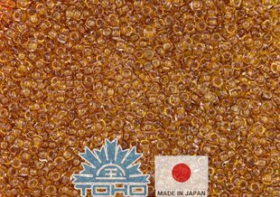 Бисер TOHO® Seed Beads Transparent Honey 11/0 (2,2 мм) 10 г. цена и информация | Принадлежности для изготовления украшений, бисероплетения | pigu.lt