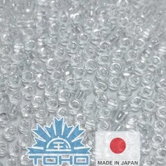 TOHO® Biseris Transparent Crystal 11/0 (2,2 mm) 10 g. kaina ir informacija | Papuošalų gamybai, vėrimui | pigu.lt