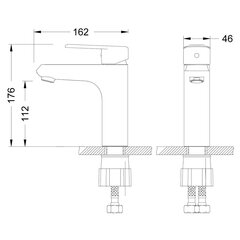 Смеситель для умывальника монолитный Lemark LM0306C POINT, хром (10 лет гарантии) цена и информация | Смесители | pigu.lt