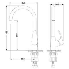 Смеситель для кухни, Lemark LM0405C Linara, хром (10 лет гарантии) цена и информация | Кухонные смесители | pigu.lt