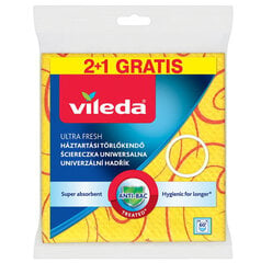 Универсальная салфетка с ионами серебра Vileda, 3 шт. цена и информация | Инвентарь для уборки и принадлежности | pigu.lt