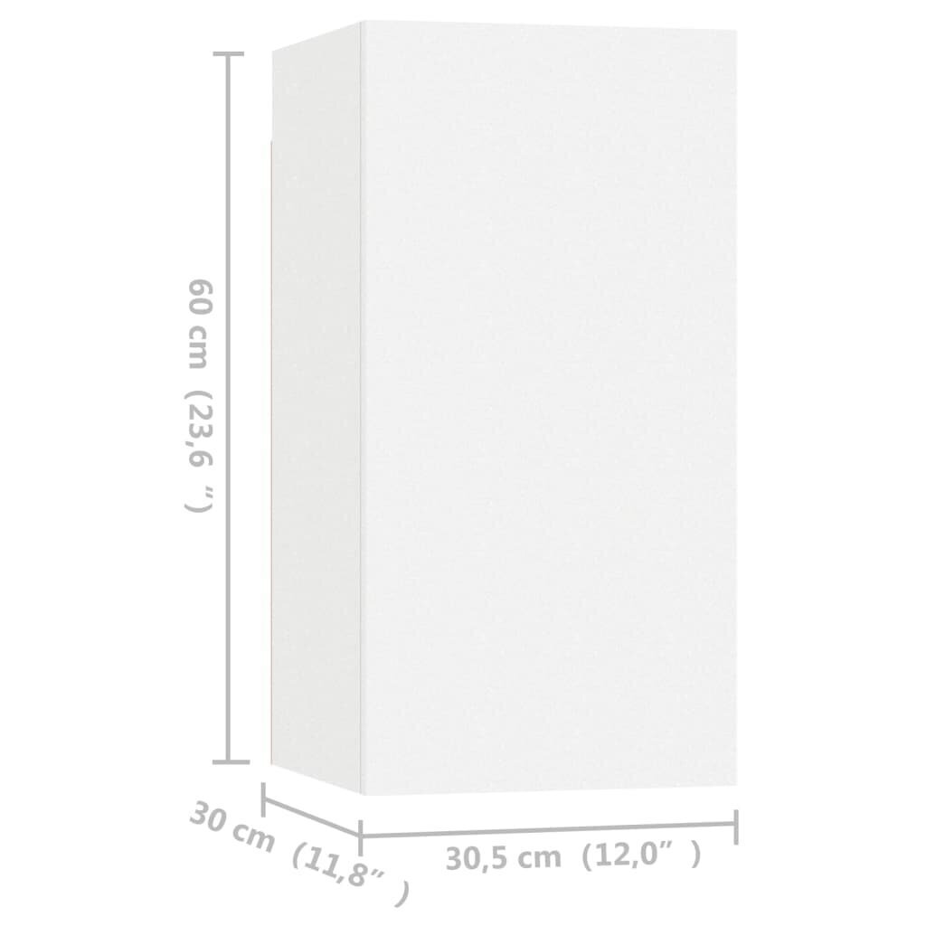 Televizoriaus spintelės, 30,5x30x60 cm, 4 vnt, baltos kaina ir informacija | TV staliukai | pigu.lt