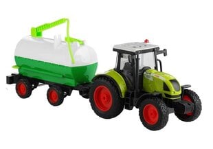 Traktorius su priekaba, autocisterna, garsais, 37,5 cm kaina ir informacija | Žaislai berniukams | pigu.lt