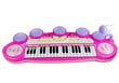 Pianinas su mikrofonu ir kėde, USB, rožinis kaina ir informacija | Lavinamieji žaislai | pigu.lt