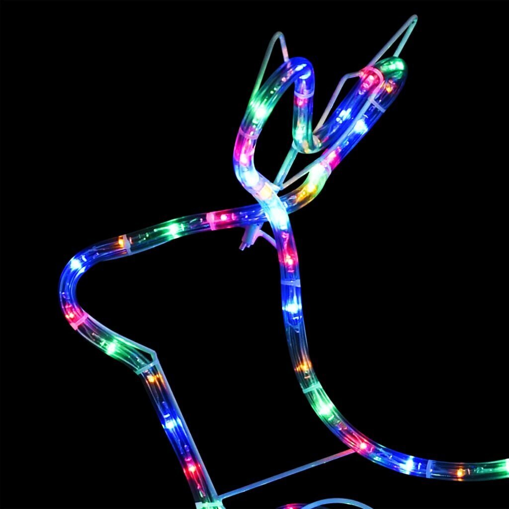 Kalėdinė lauko dekoracija elnias ir rogės, 252 LED lemputės цена и информация | Kalėdinės dekoracijos | pigu.lt