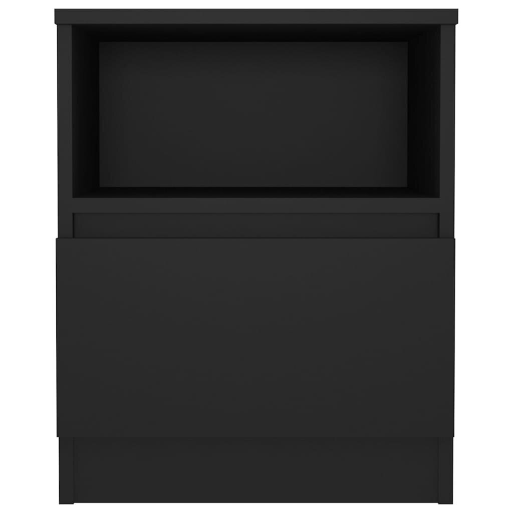Naktinės spintelės, 40x40x50 cm, 2 vnt, juodos kaina ir informacija | Spintelės prie lovos | pigu.lt