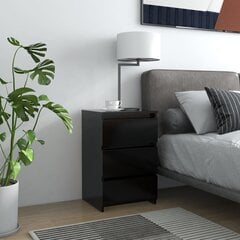 Naktinės spintelės, 40x35x62,5 cm, 2 vnt, juodos kaina ir informacija | Spintelės prie lovos | pigu.lt