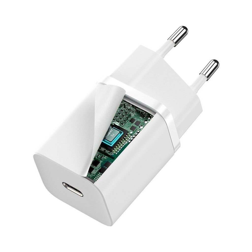 Įkroviklis Baseus Super Si Quick Charger 1C 30W, baltas kaina ir informacija | Krovikliai telefonams | pigu.lt