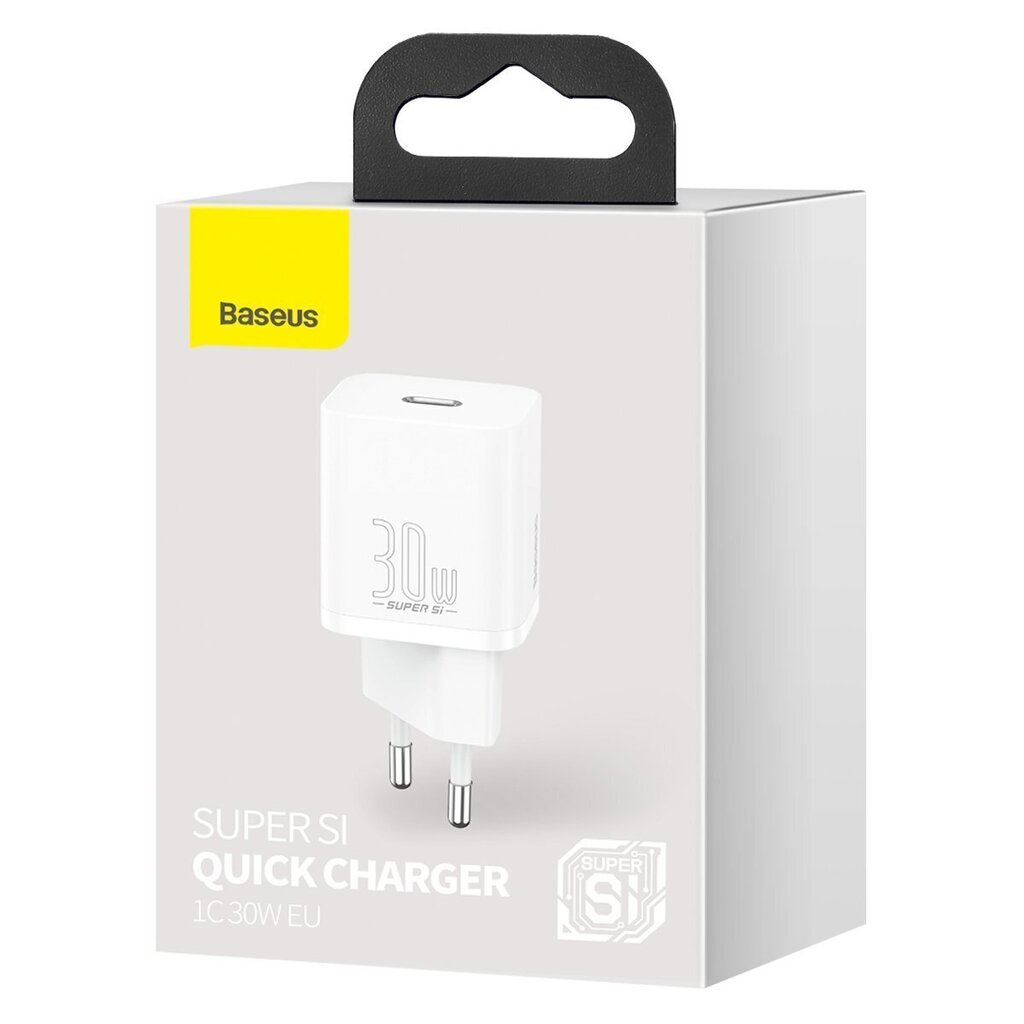 Įkroviklis Baseus Super Si Quick Charger 1C 30W, baltas kaina ir informacija | Krovikliai telefonams | pigu.lt