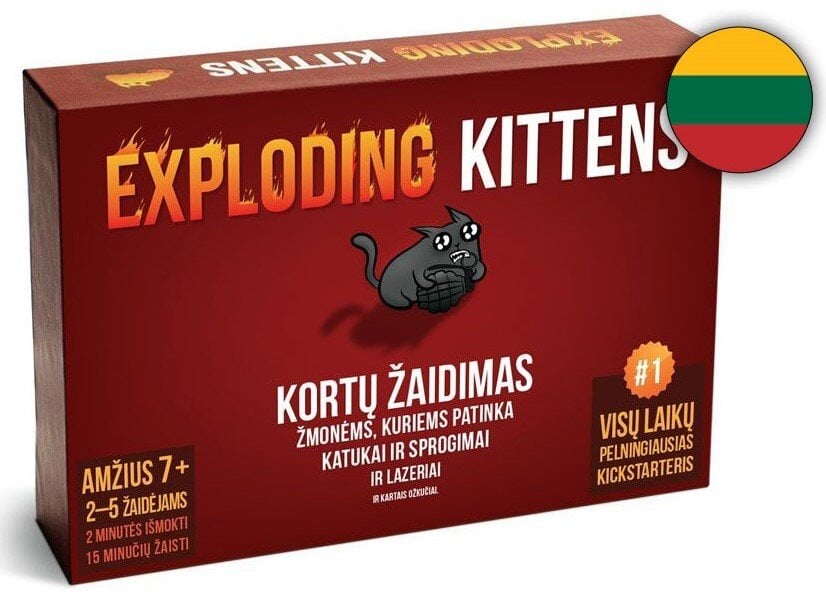 Stalo žaidimas Exploding Kittens, LT kaina ir informacija | Stalo žaidimai, galvosūkiai | pigu.lt