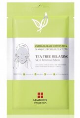 Atpalaiduojanti lakštinė veido kaukė Leaders Tea Tree, 25 ml kaina ir informacija | Veido kaukės, paakių kaukės | pigu.lt